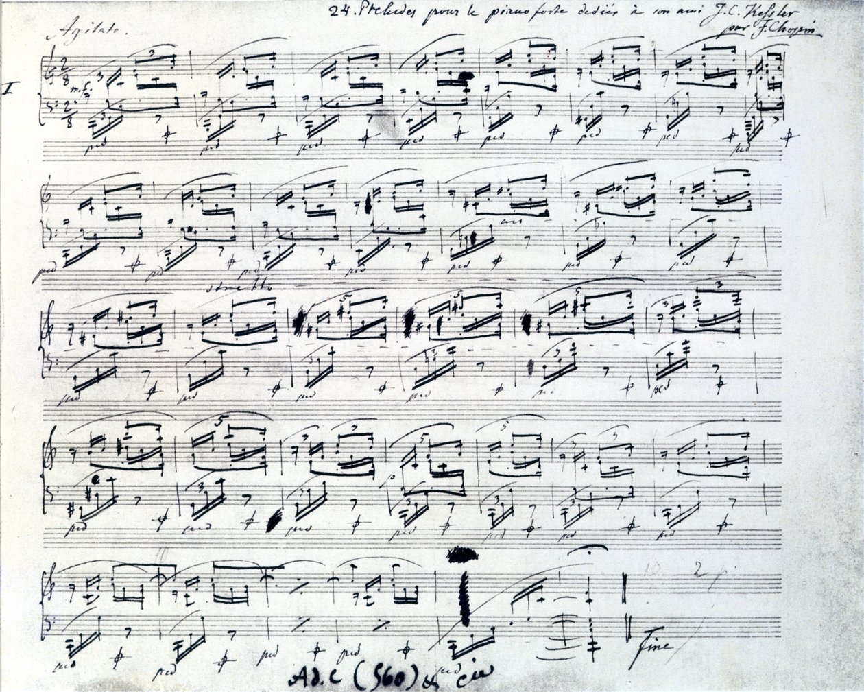 Sheet music for Prelude 1 for piano by Frederic Chopin by Frederic Chopin