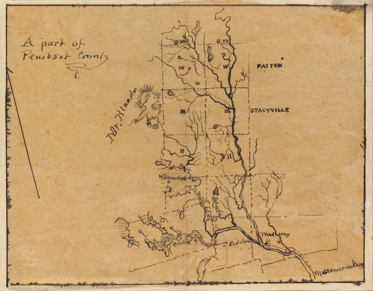 A Part of Penobscot County, Maine by Frederic Edwin Church