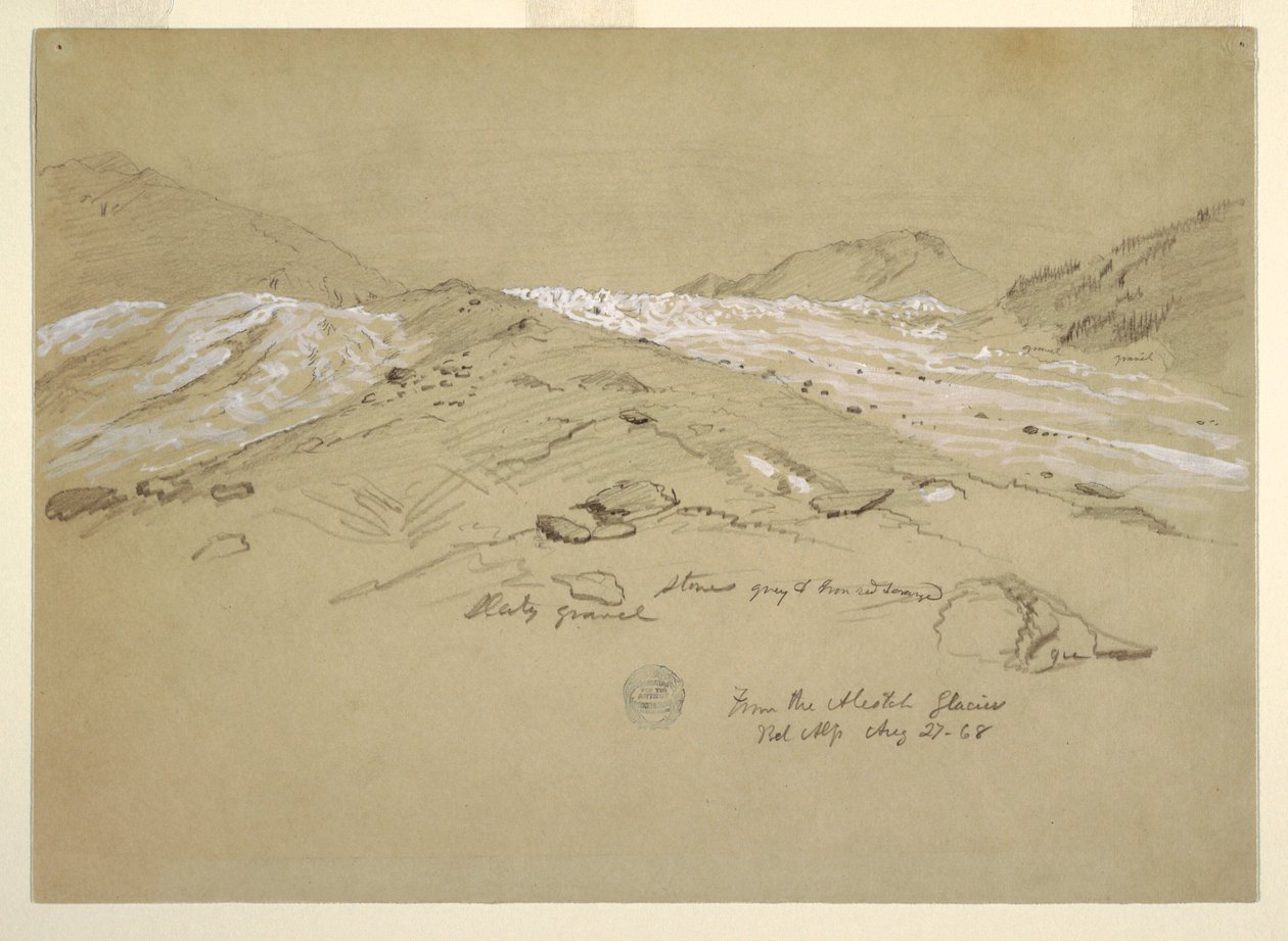 Aletsch Glacier, Bernese Alps, Switzerland by Frederic Edwin Church