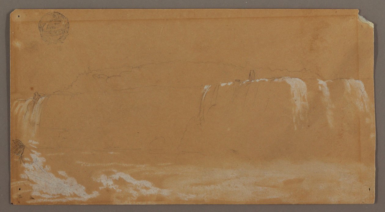 American Falls, Goat Island and Part of Horseshoe Falls, Seen from the Canadian Bank of the Niagara River by Frederic Edwin Church