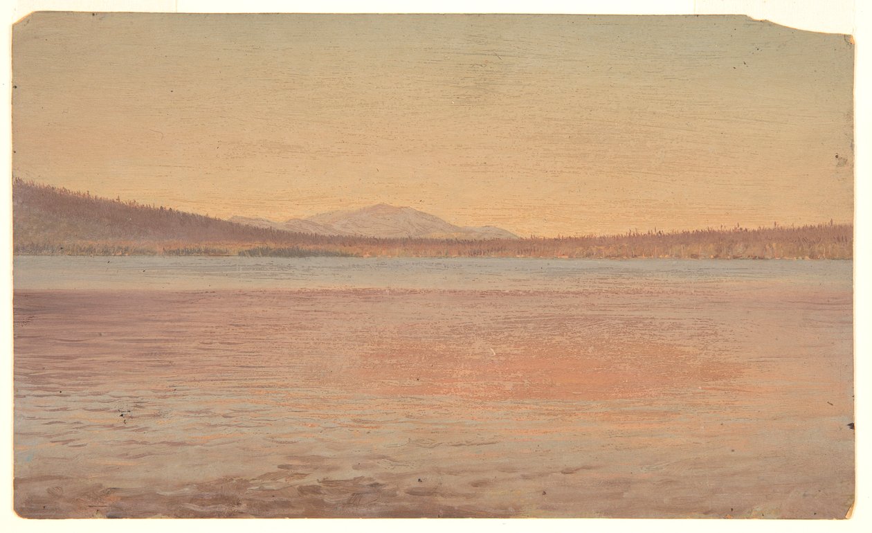 Distant View of Mounts Katahdin and Traveller Shown from Lake Millinocket by Frederic Edwin Church