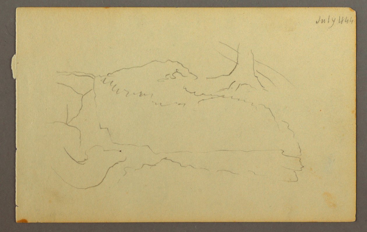 Base of a Tree, Boulders, 1844 by Frederic Edwin Church
