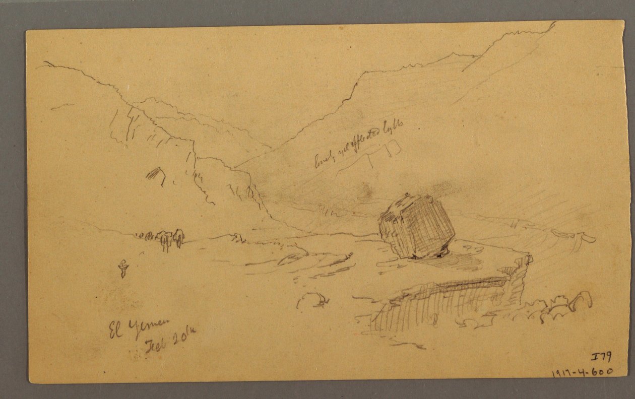 Bay with Houses, Mountains Behind, January 1868 by Frederic Edwin Church