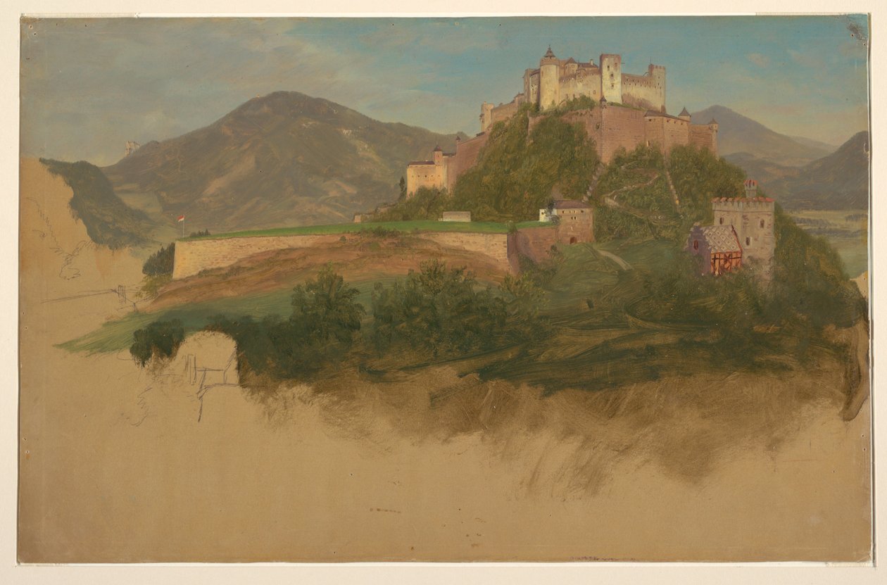 Castle from Salzburg, Austria, 1868 by Frederic Edwin Church