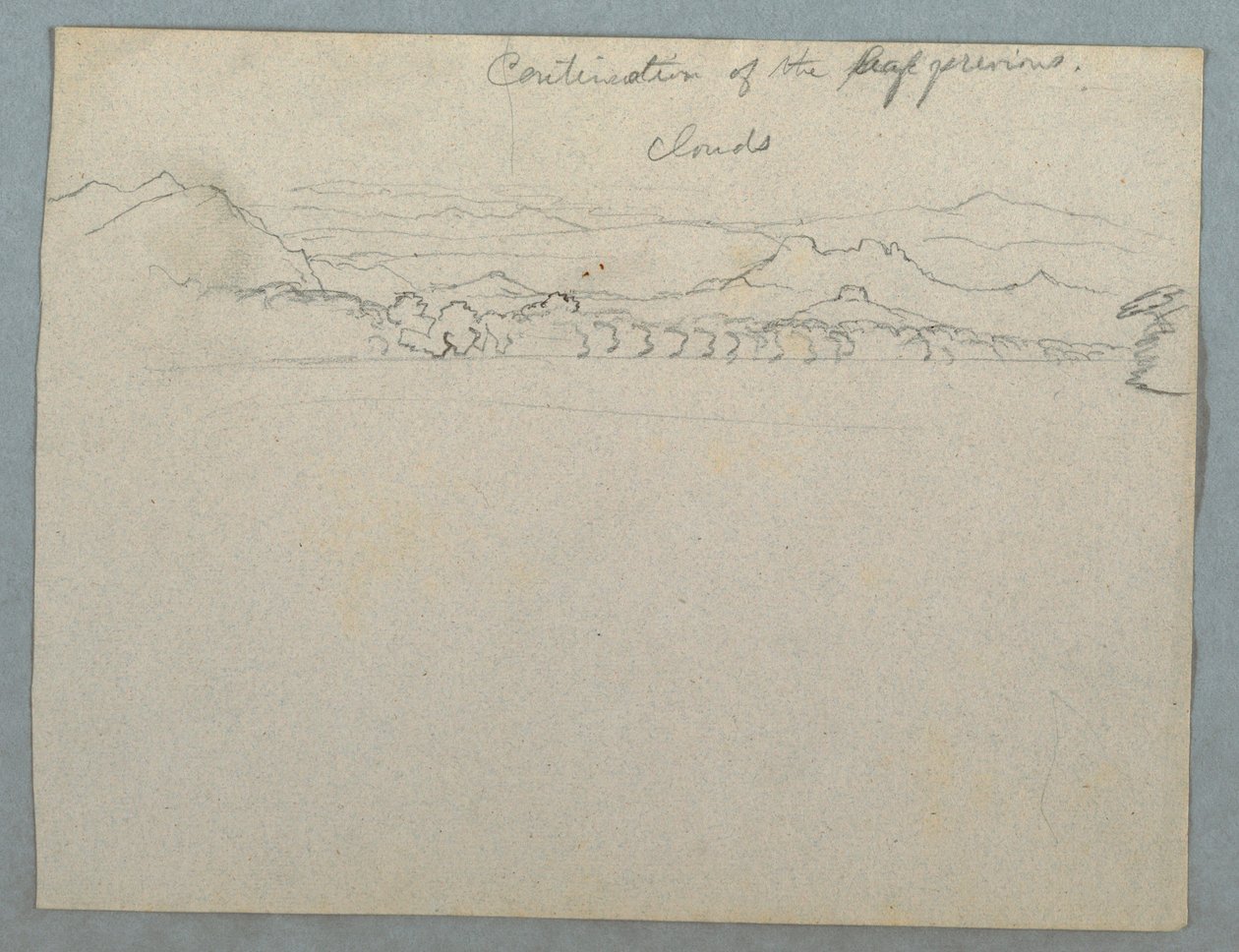 Cloud-capped South American Mountain Landscape Seen Beside a Bay, Part 2?, 1853, probably May by Frederic Edwin Church