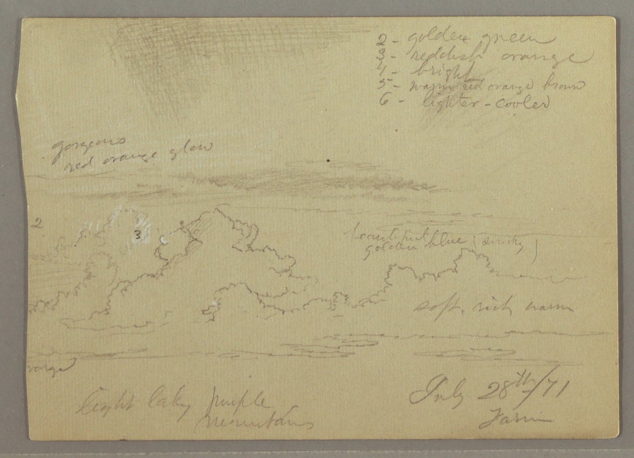 Cloud Study, July 28, 1871 by Frederic Edwin Church