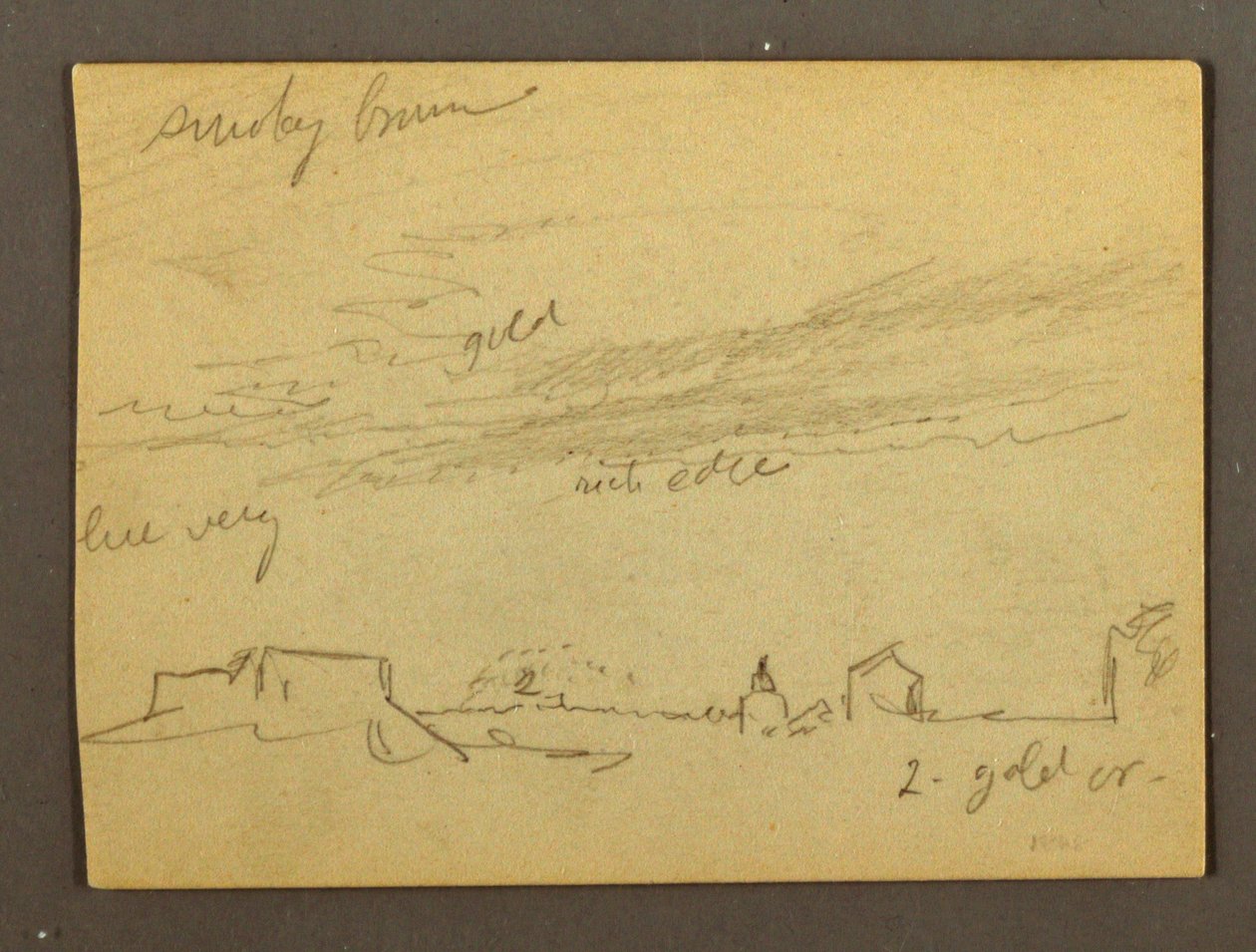 Cloud Study Over Buildings, Possibly 1868-69 by Frederic Edwin Church