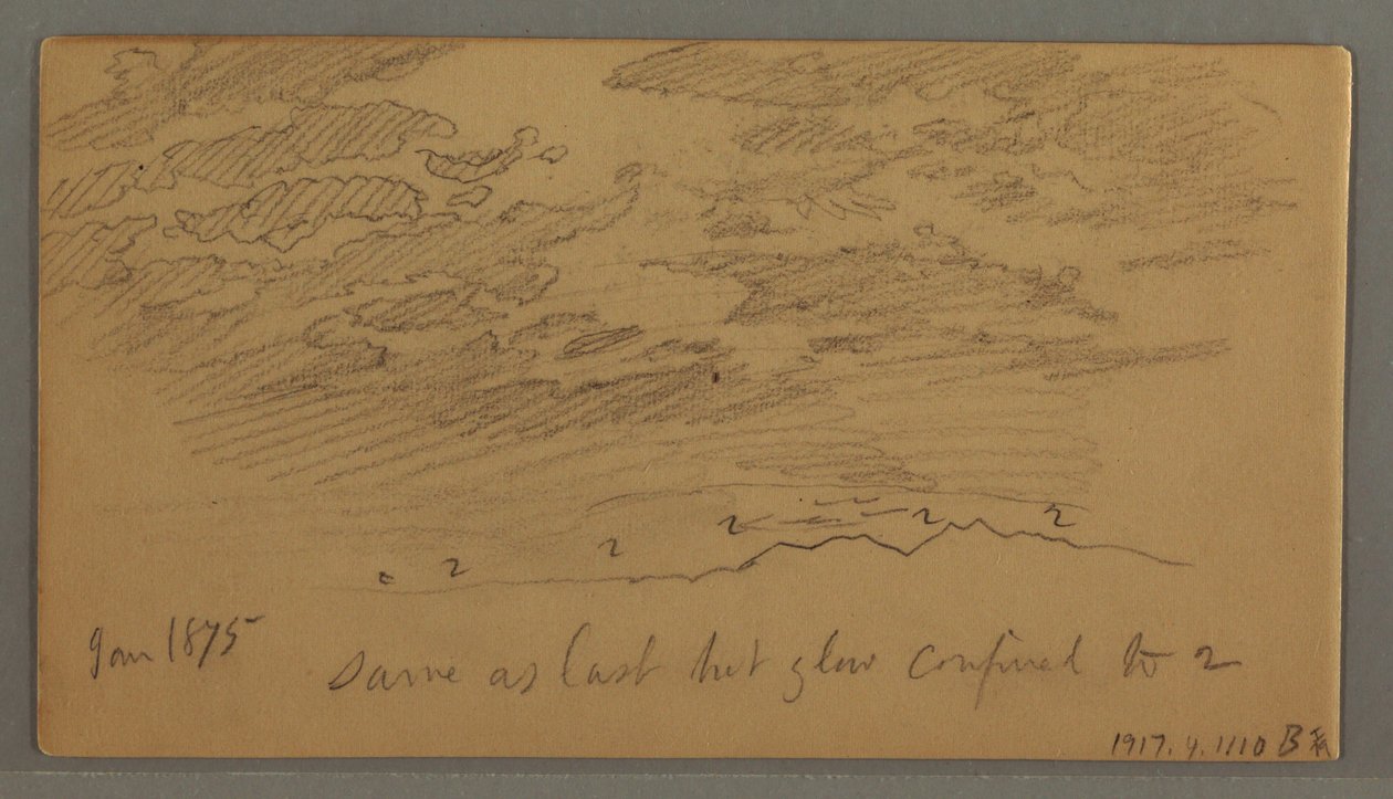 Cloud over Hills, January 1875 by Frederic Edwin Church