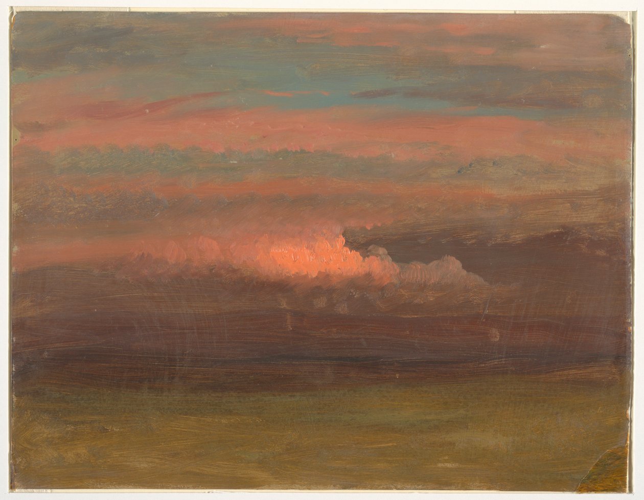 Cloud study at sunset, 1860–70 by Frederic Edwin Church