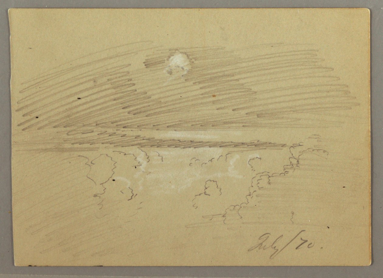 Cloudy sky, July 1870 by Frederic Edwin Church