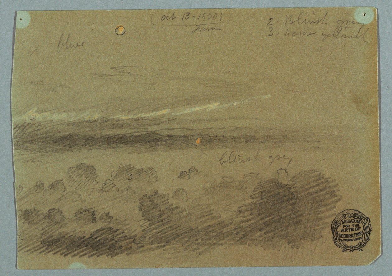 Cloudy sky over mountains, July 19, 1866 by Frederic Edwin Church