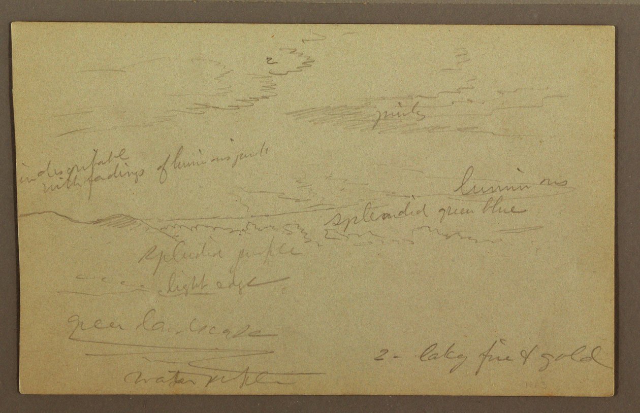 Cloudy Sky, Possibly 1860s by Frederic Edwin Church
