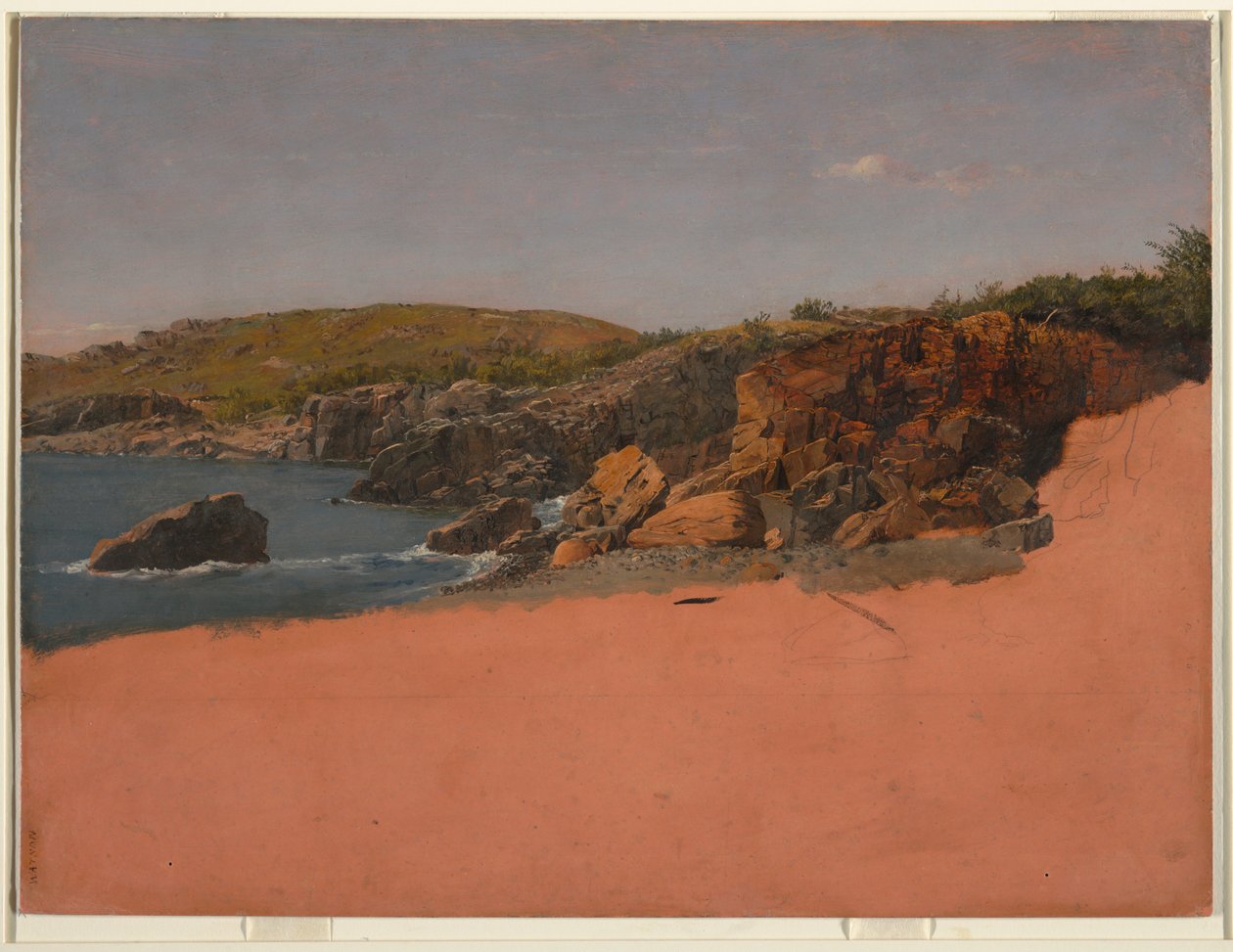 Coast at Mount Desert Island (Sand Beach), ca. 1850 by Frederic Edwin Church