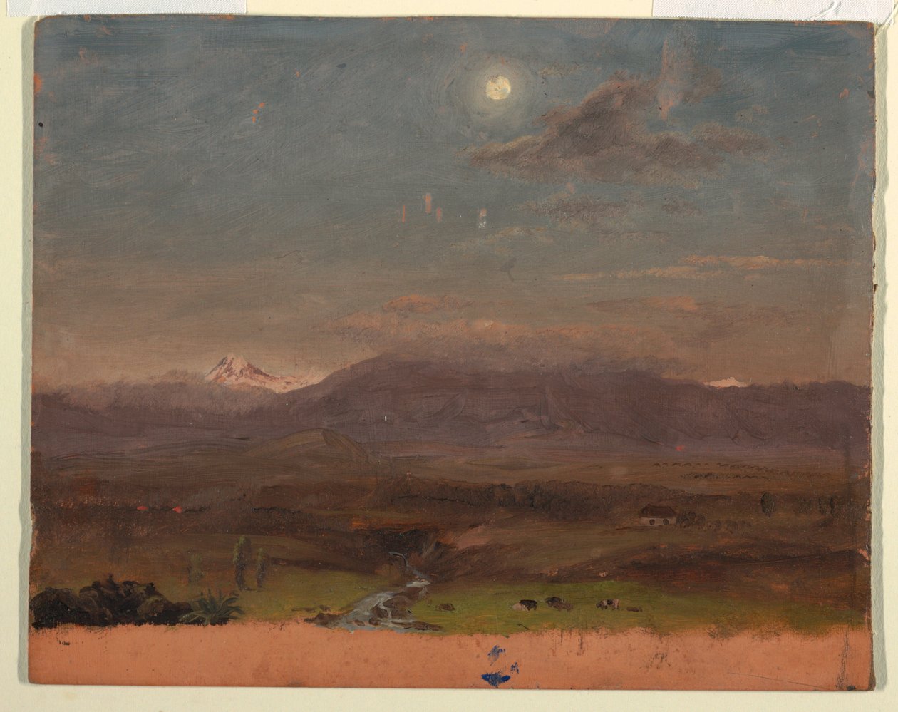 Colombia or Ecuador, Mountains, Moonlight, 1853 or 1857 by Frederic Edwin Church