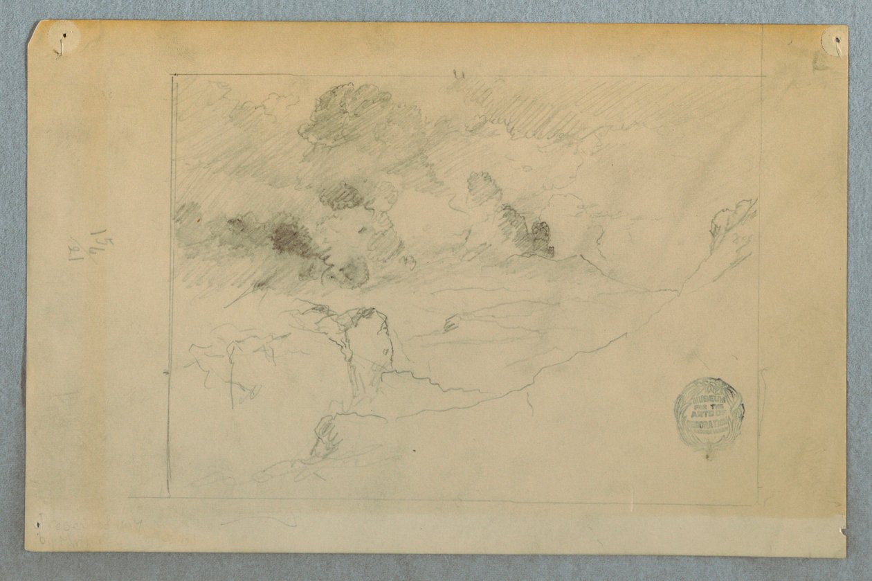 Distant View of Sangay Volcano Erupting, Ecuador, 1857–62 by Frederic Edwin Church