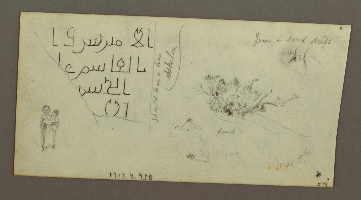 Figure and Camel Studies, March 4, possibly 1868 by Frederic Edwin Church