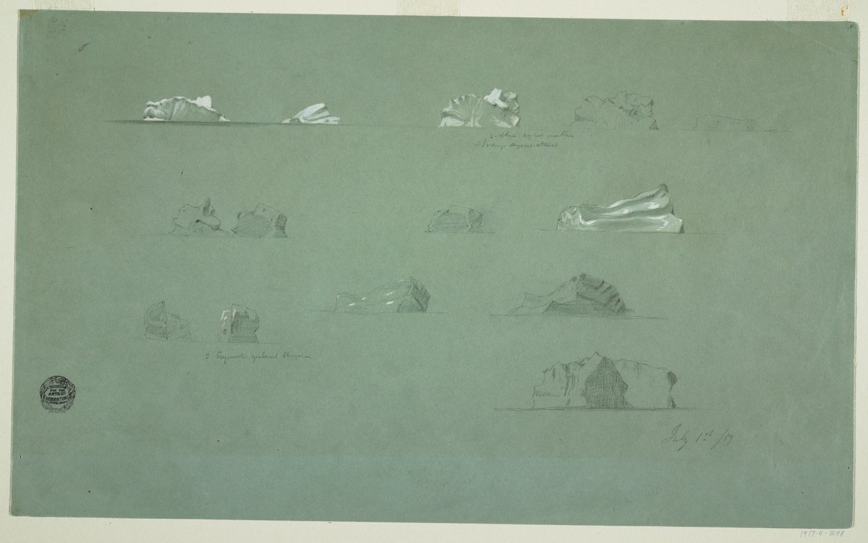 Floating Icebergs, July 1, 1859 by Frederic Edwin Church