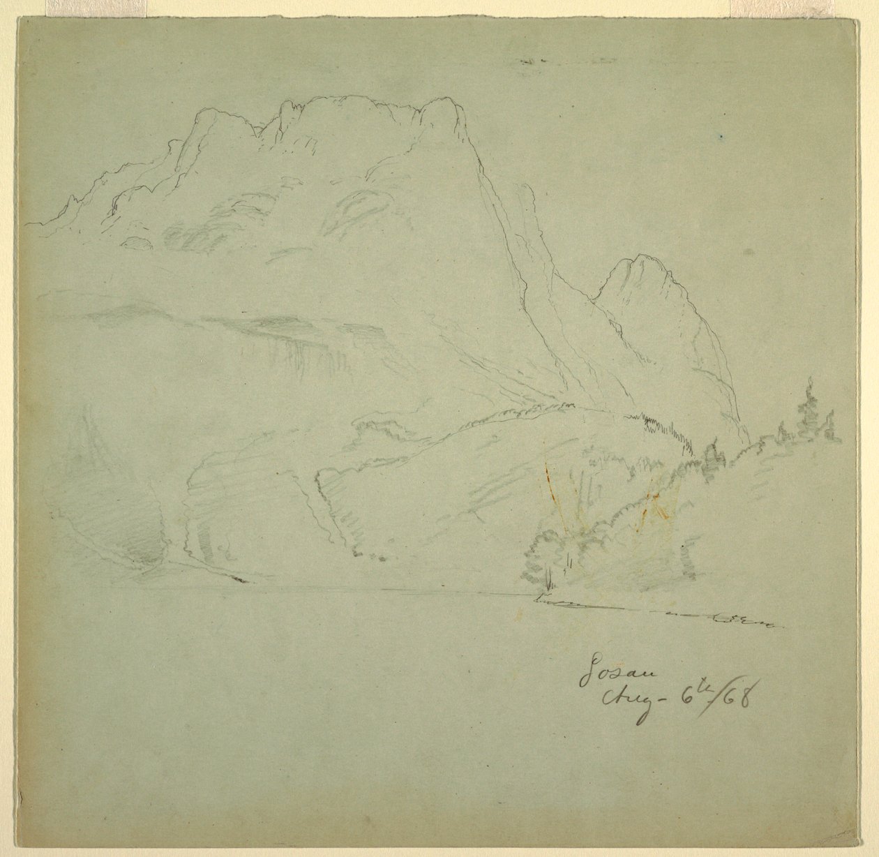 From one of the Gosau Lakes, Salzkammergut, August 6, 1868 by Frederic Edwin Church