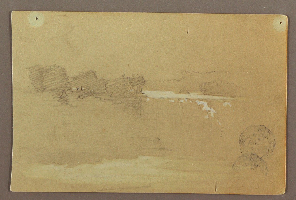 Hennequin Point and the American Falls, Niagara River, possibly 1856 by Frederic Edwin Church
