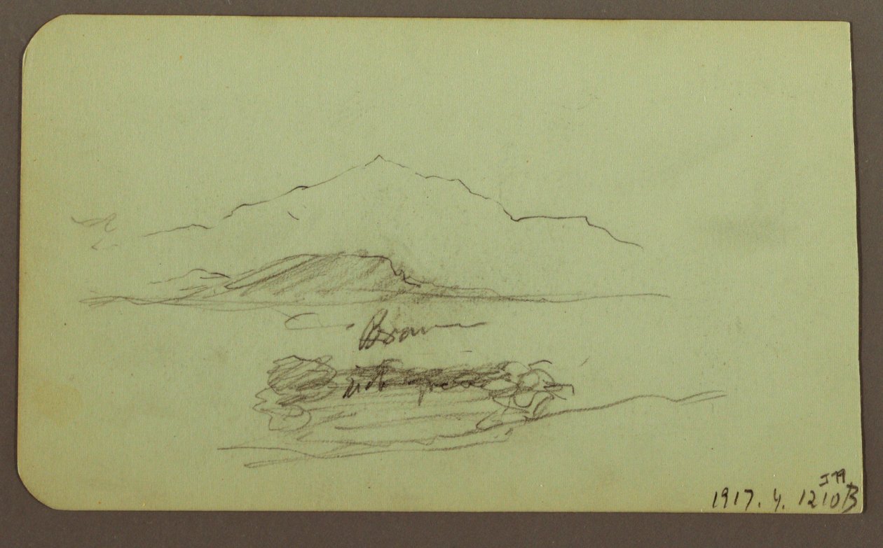 Hills, Cattle; Landscape, 1883 by Frederic Edwin Church