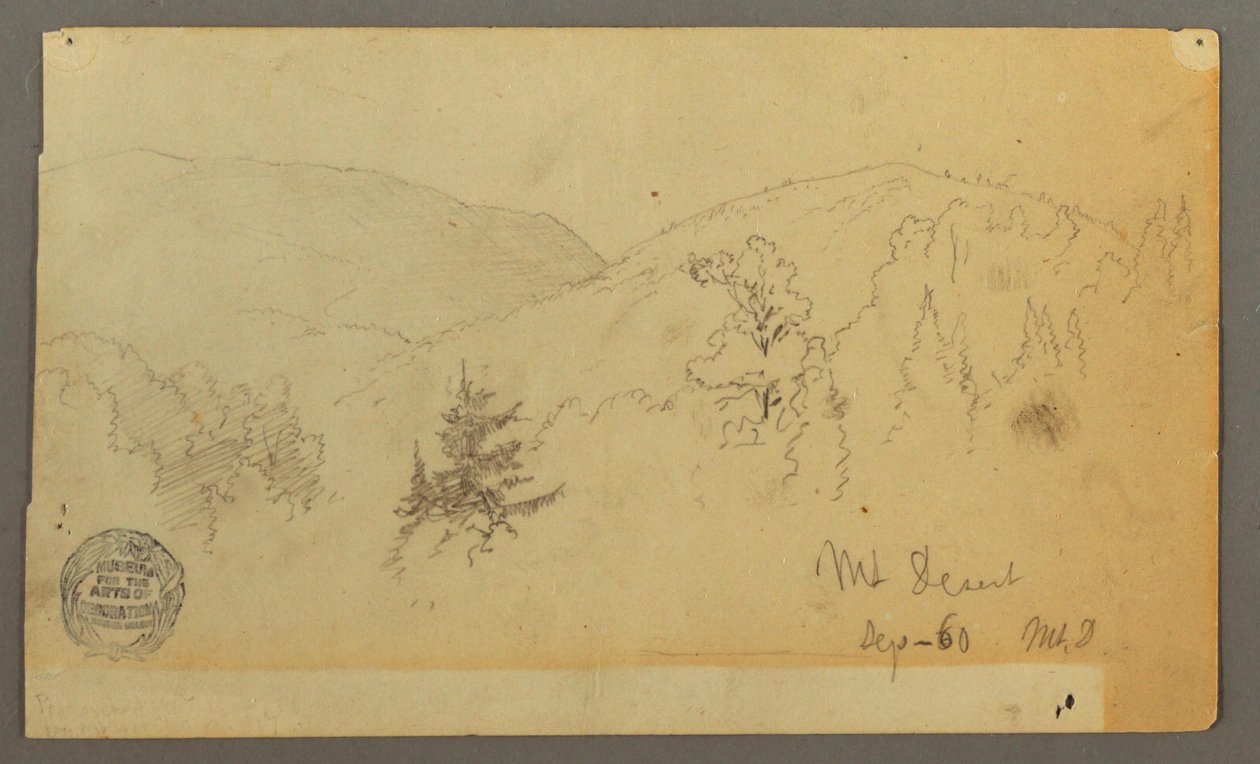 Hills with Trees, 1860 by Frederic Edwin Church