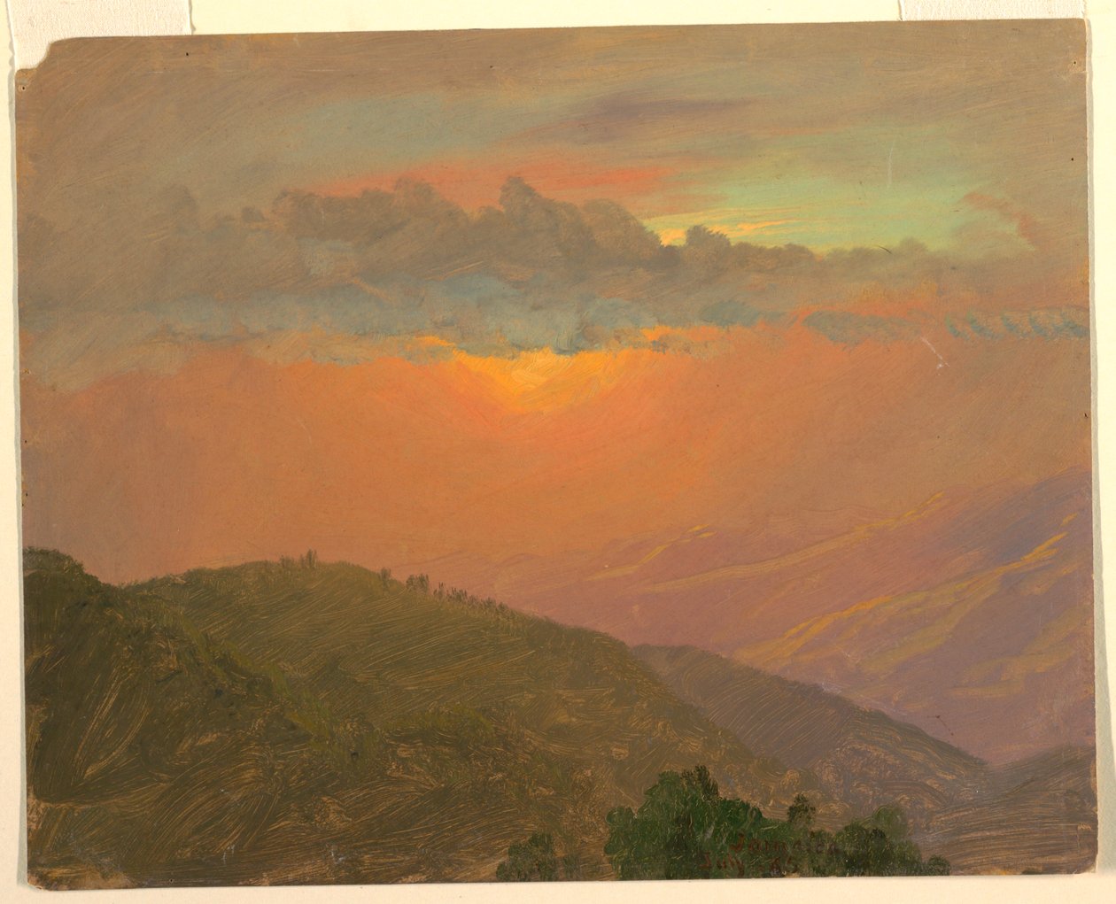 Hilltop at Sunset, July 1865 by Frederic Edwin Church