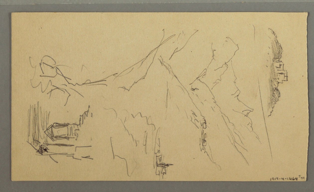 House, Bridge, Castle, Rooftops, August 1868 by Frederic Edwin Church