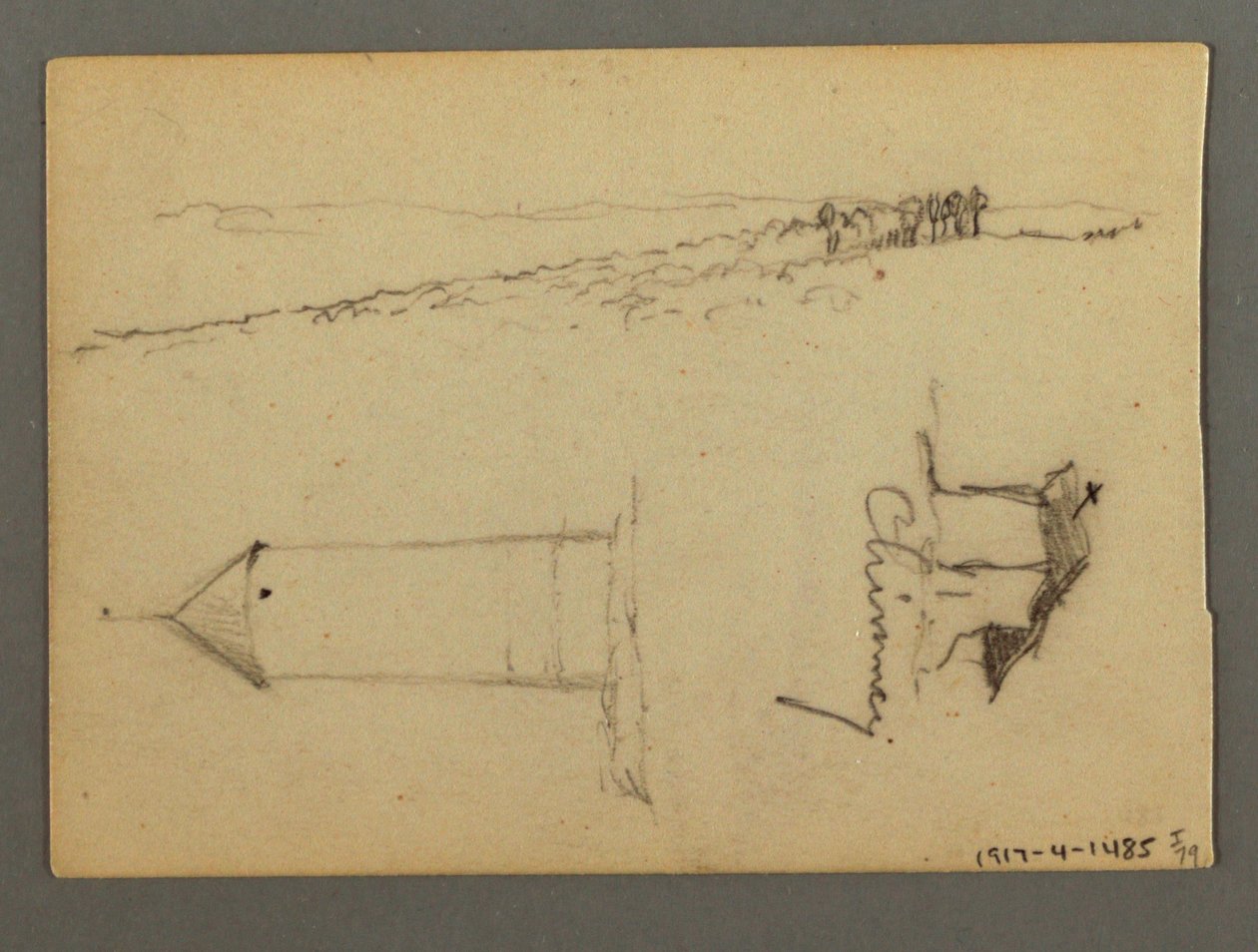 House over Cliff, Towers, possibly 1868 by Frederic Edwin Church