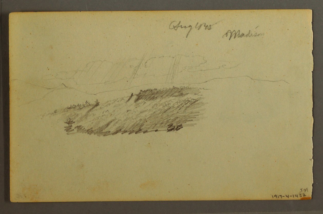 House, Sailboat, Plant, September 1844 by Frederic Edwin Church