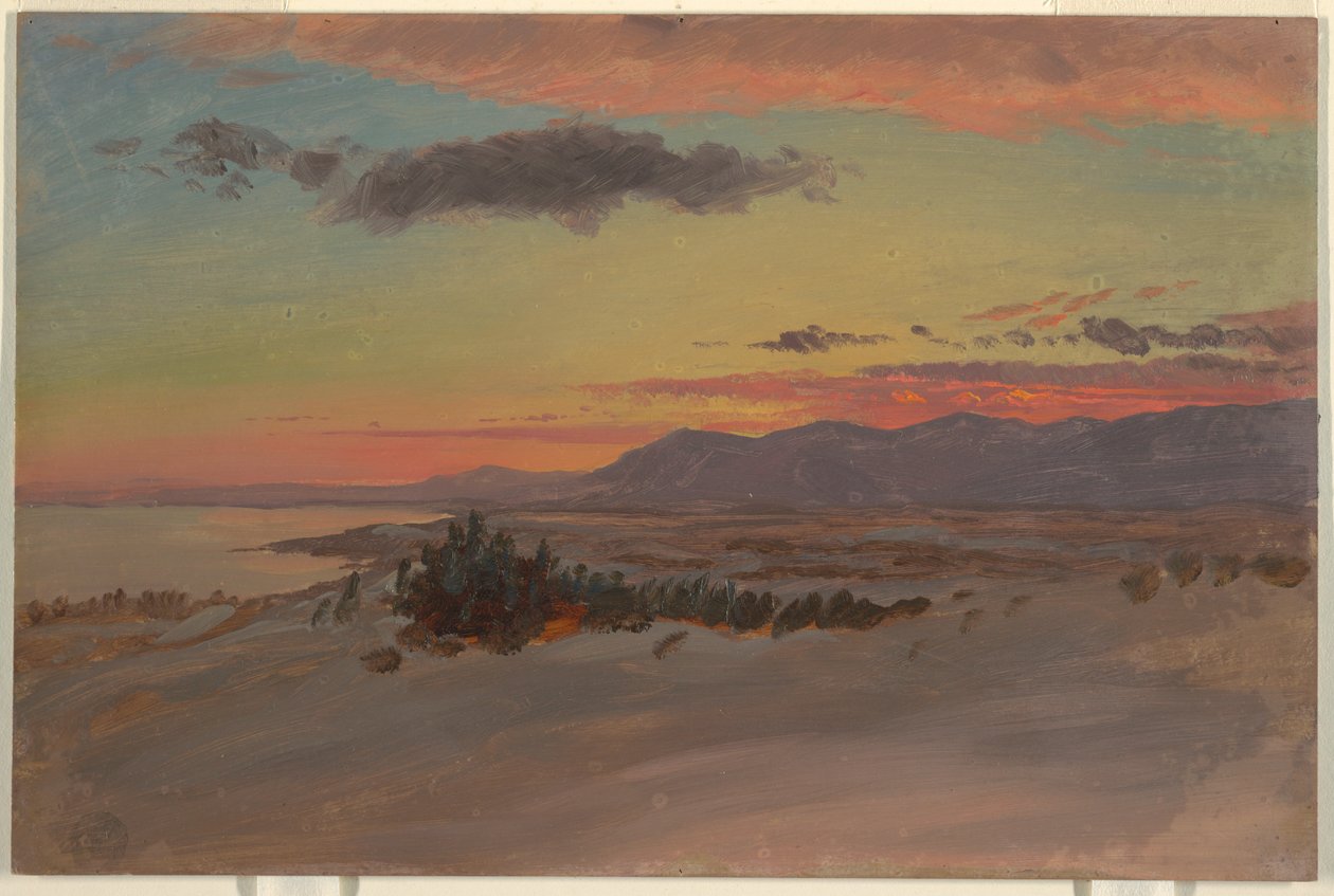 Drawing, Hudson Valley in Winter, Looking Southwest from Olana, 1870-80 by Frederic Edwin Church