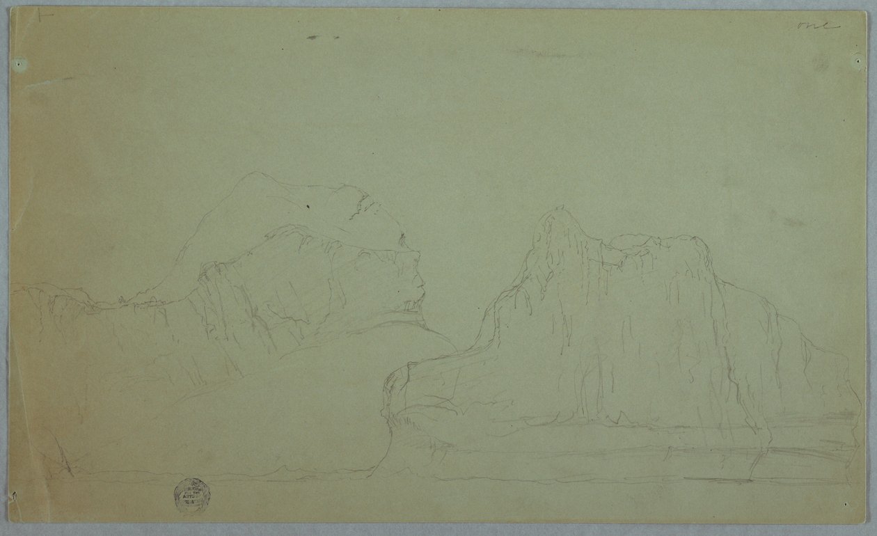 Iceberg with Two Peaks, June or July 1859 by Frederic Edwin Church