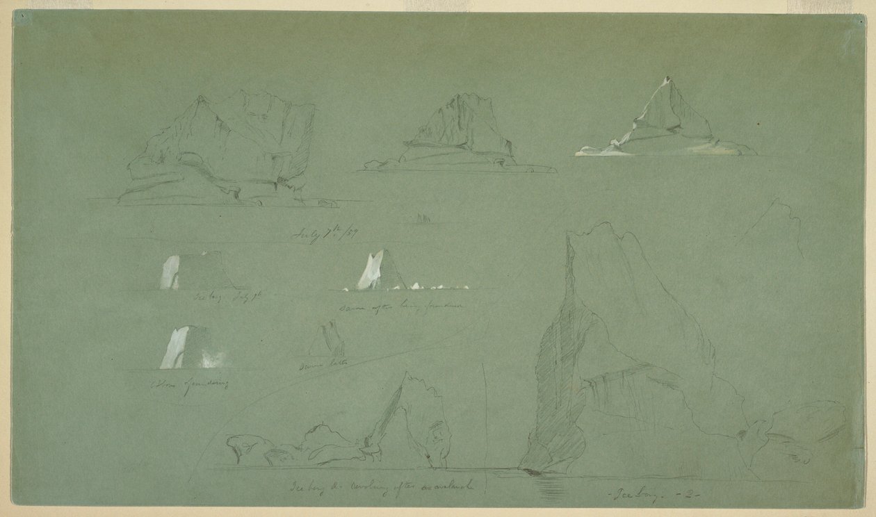 Icebergs, July 7 and 9, 1859 by Frederic Edwin Church