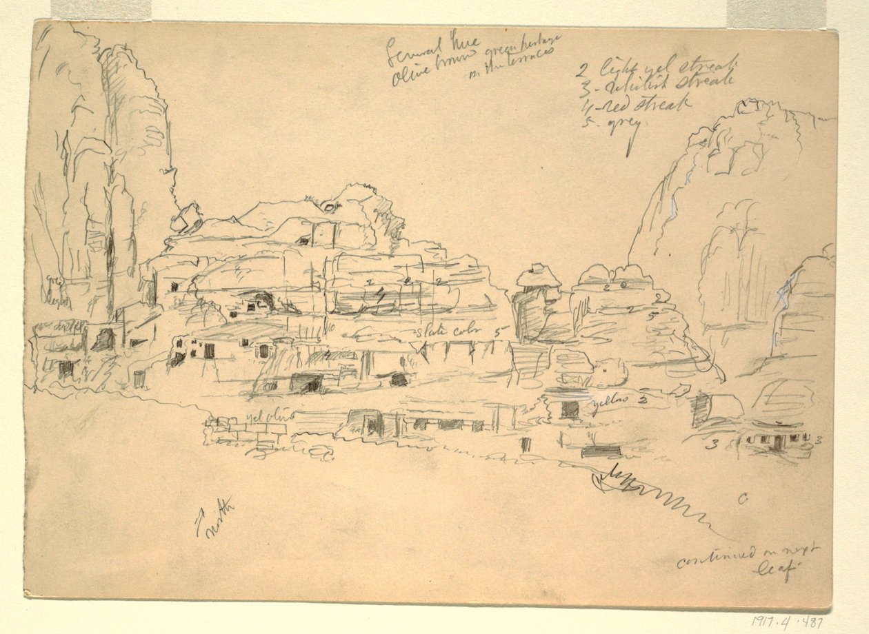 Khirbet-en-Nasara, Petra, Jordan, February 26, 1868 by Frederic Edwin Church
