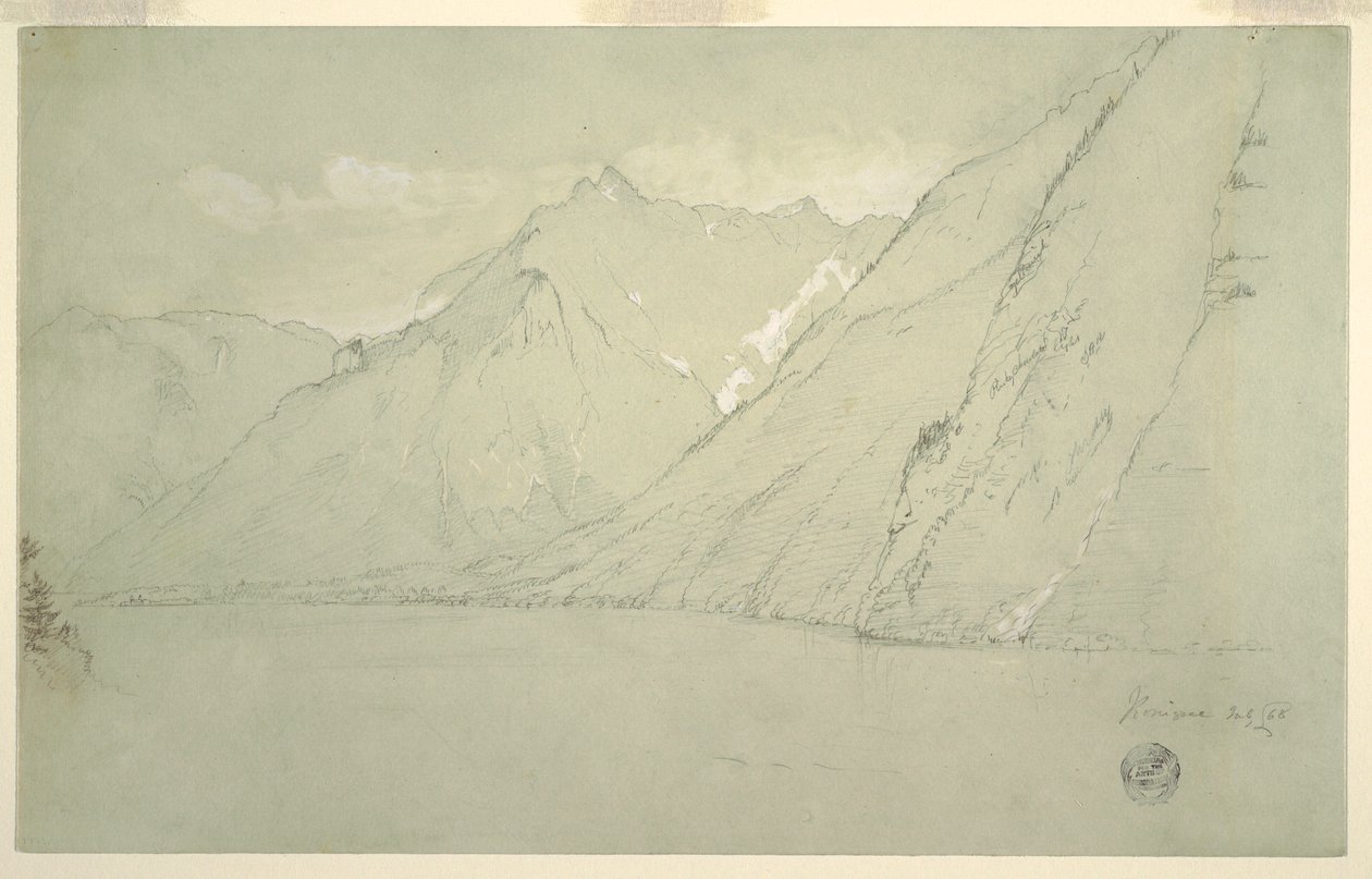 Königssee from the Falkenstein, July 1868 by Frederic Edwin Church