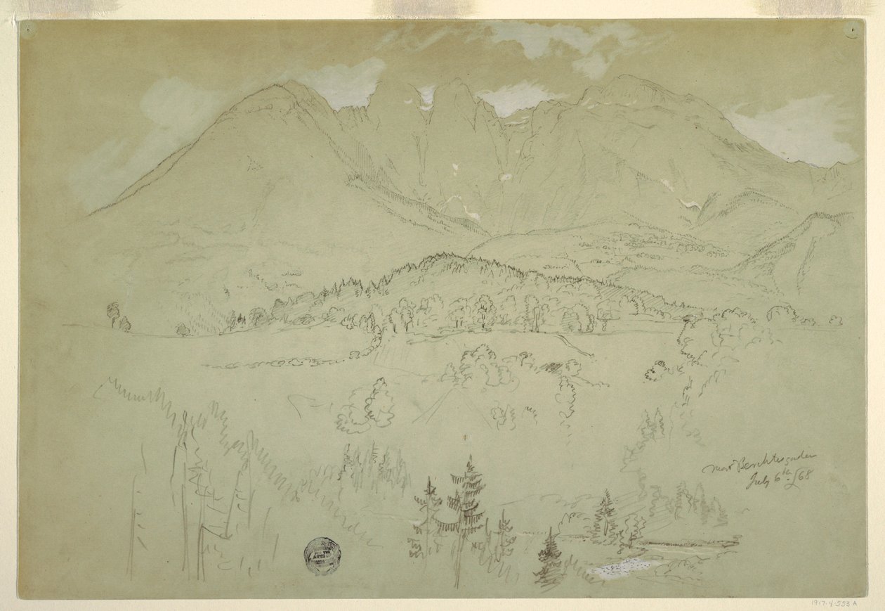 Landscape, Berchtesgaden, Bavaria, July 6, 1868 by Frederic Edwin Church