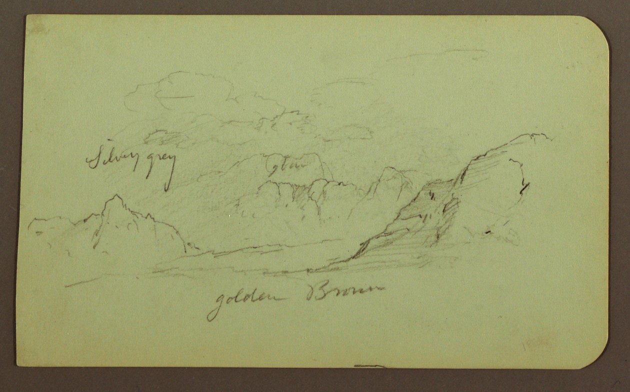 Landscape; Verso: Figures, Church, 1883 by Frederic Edwin Church