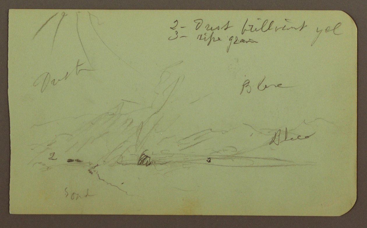 Landscape; Verso: Mountainside, 1883 by Frederic Edwin Church
