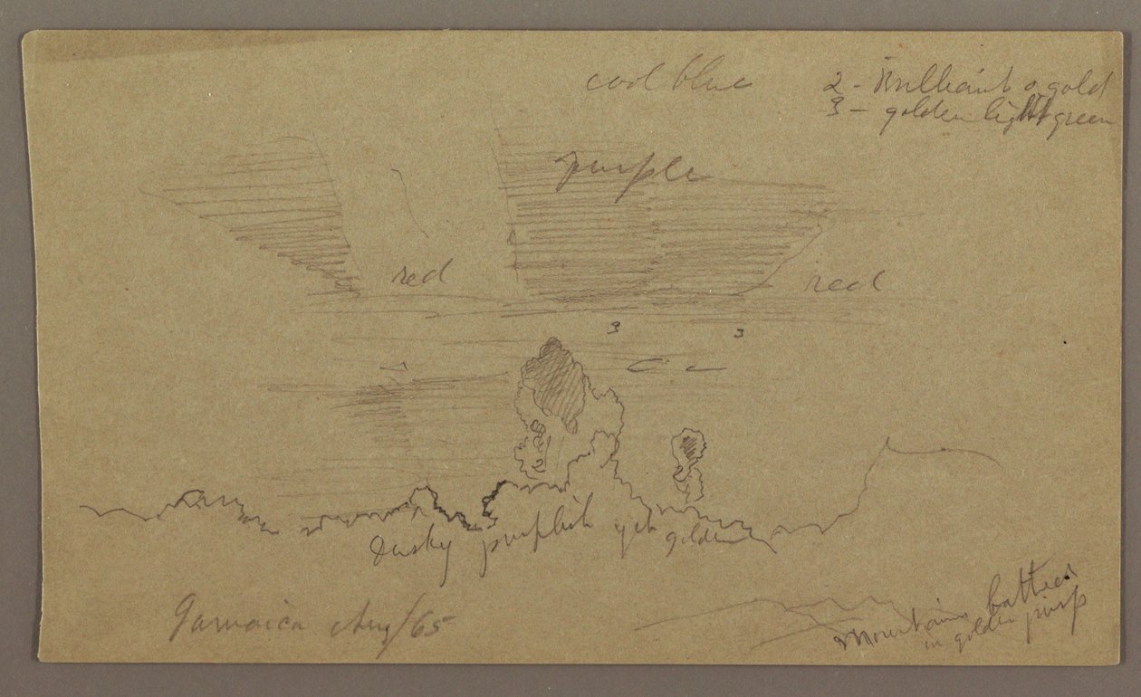 Landscape; Verso: Sky, August 1865 by Frederic Edwin Church