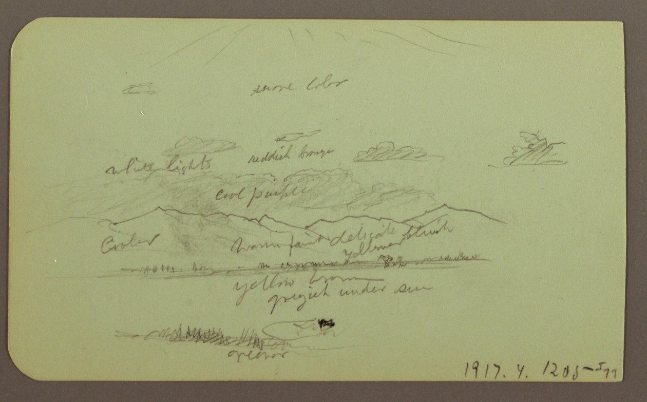 Landscape with Church; Verso: Landscape, 1883 by Frederic Edwin Church