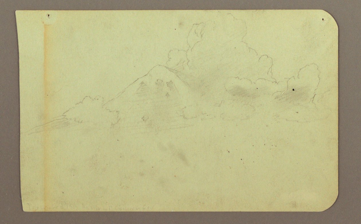 Landscape with Clouds; Verso: Mountain, 1883 by Frederic Edwin Church
