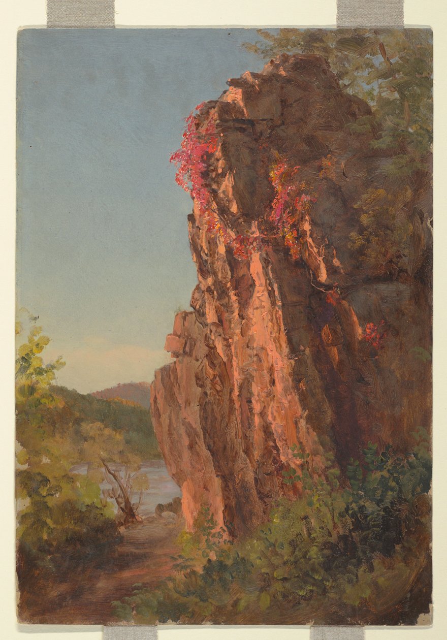 Landscape with Large Rock, possibly North Carolina, 1865–70 by Frederic Edwin Church