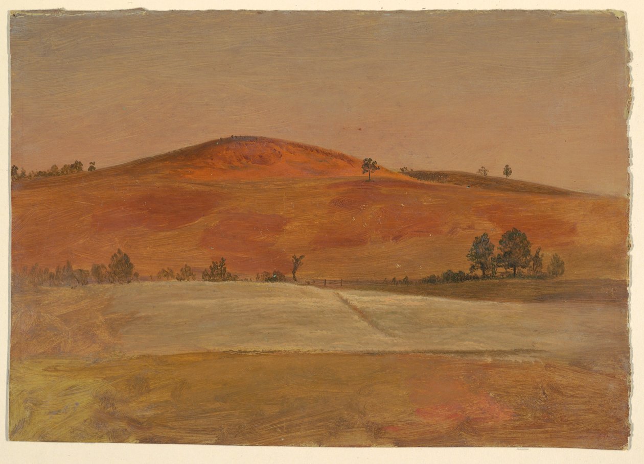 Landscape with Low Hill and Fields, 1870–80 by Frederic Edwin Church