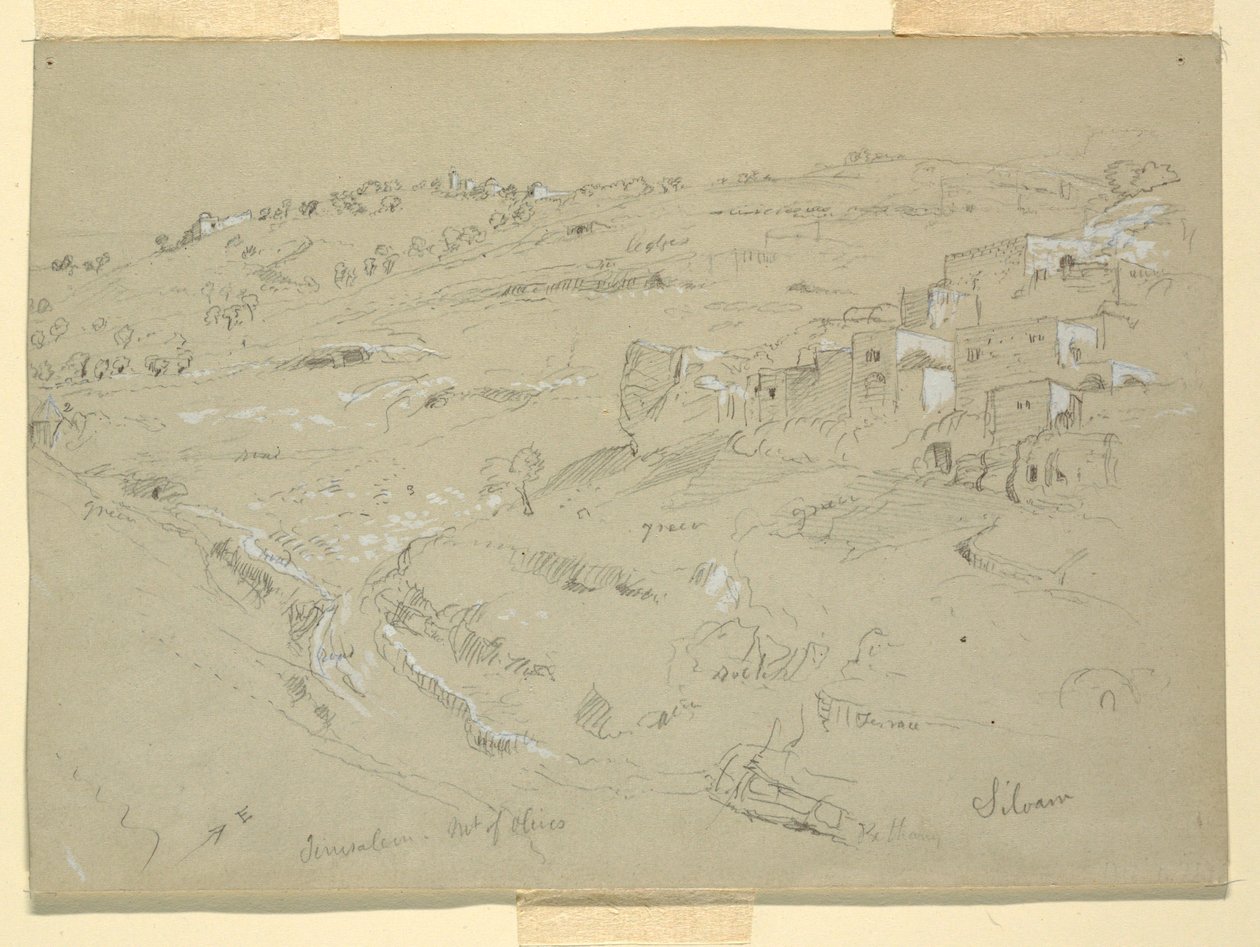 Mount of Olives, Bethany, Siloam, and Jerusalem, Palestine, February 7 and 10, 1868 by Frederic Edwin Church