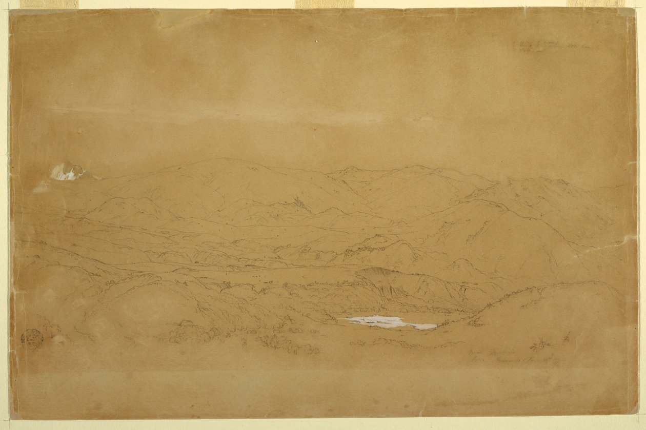 Mountain Landscape Near Guanojo and Guaranda, Ecuador, June 10, 1857 by Frederic Edwin Church
