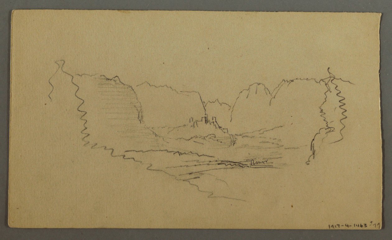 Mountain Peaks, Roadside Shrine, August 1868 by Frederic Edwin Church