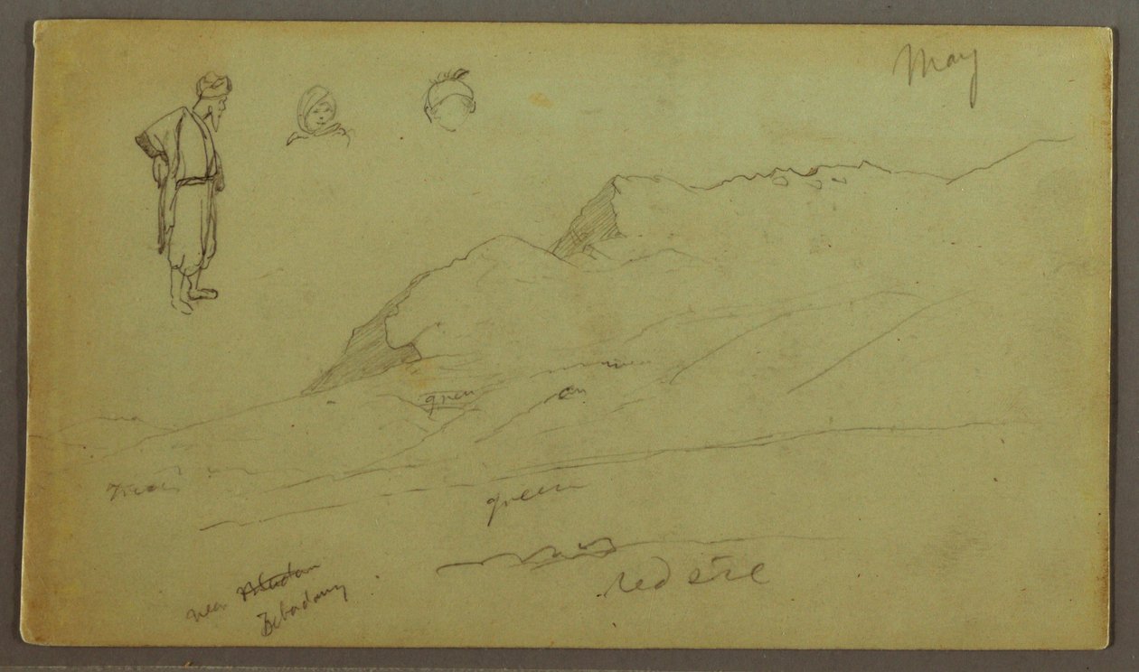 Mountain Range, Figure Studies, May possibly 1868 by Frederic Edwin Church
