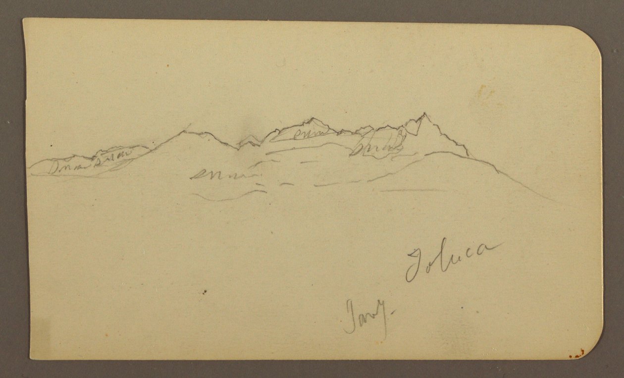 Mountain Range, Toluca; Verso: Steeple, Mountain Ranges, Toluca, January 7, 1885 by Frederic Edwin Church