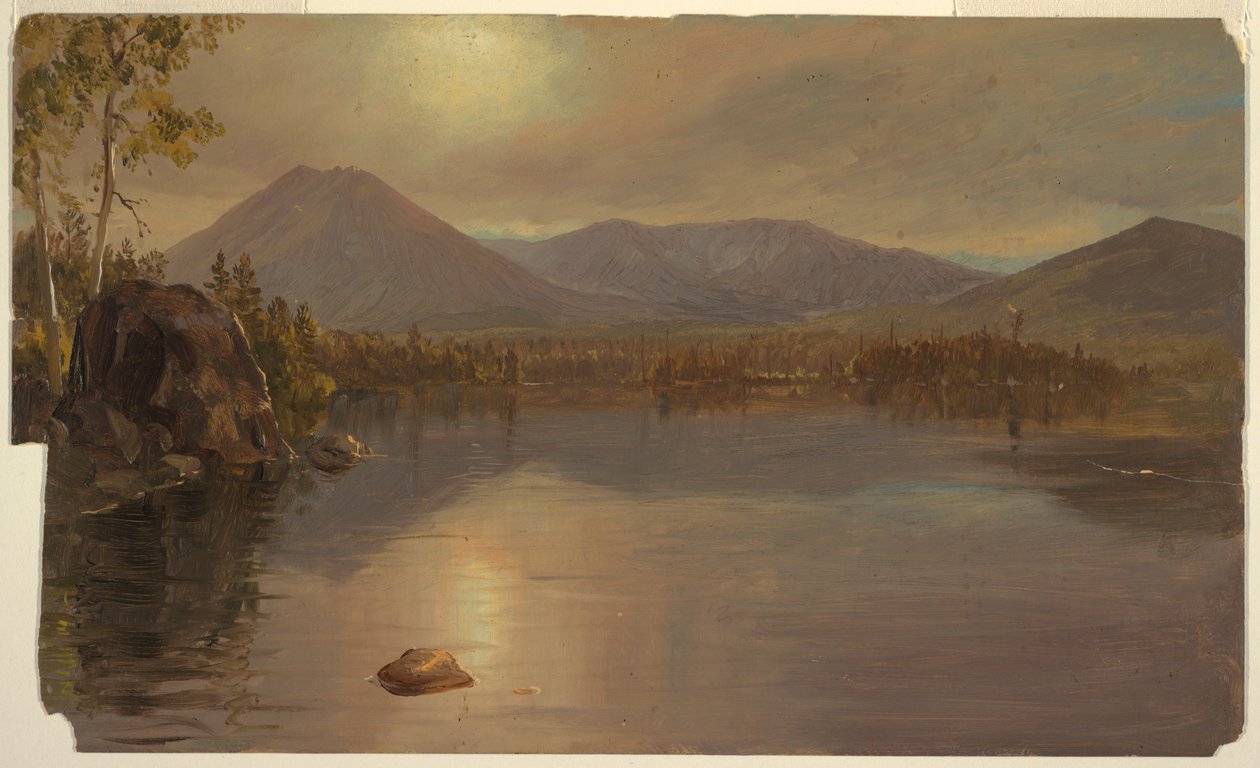 Mounts Katahdin and Turner from Lake Katahdin, Maine, 1855–60 by Frederic Edwin Church