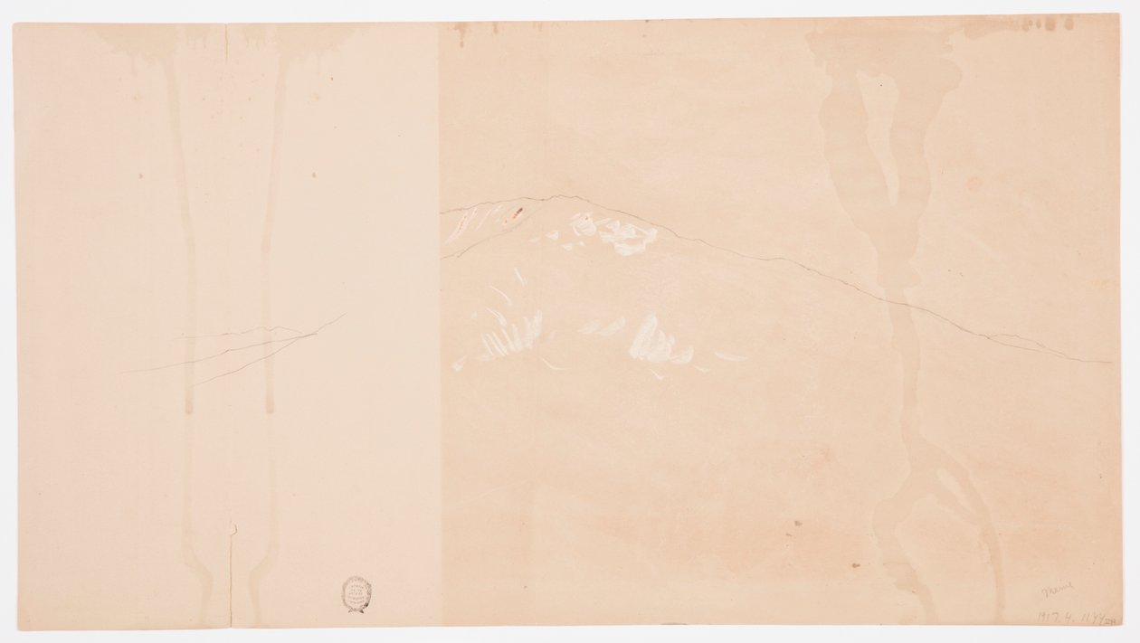 Mt. Katahdin from Southeast; Verso: Mt. Katahdin, 1876–78 by Frederic Edwin Church