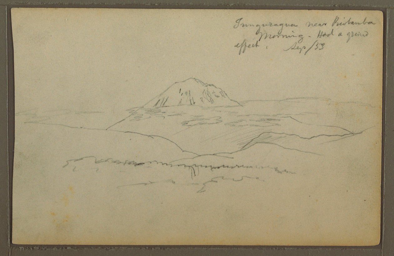 Mt. Tungurahua, Riobamba, Ecuador, September 1853 by Frederic Edwin Church